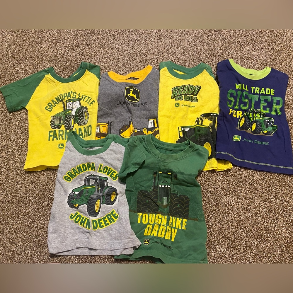 John Deere Green and Yellow Short Sleeve Tees